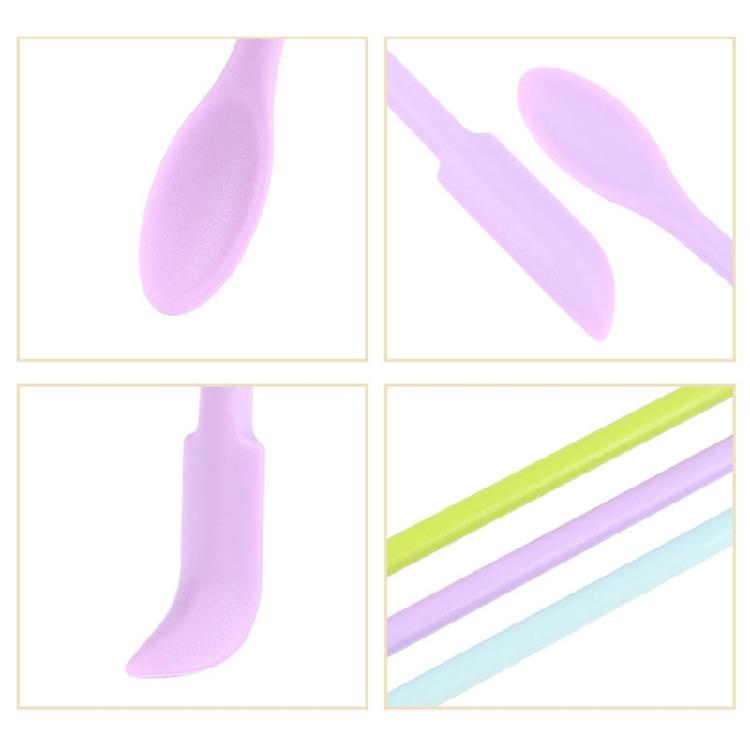 10Pcs Small Silicone Double Tip Cosmetic Spoons Makeup Spatulas Scrapers for Scraping Container and Lotion Bottles