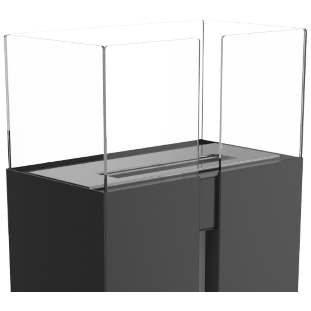 Glass for biofireplace ROMEO - side