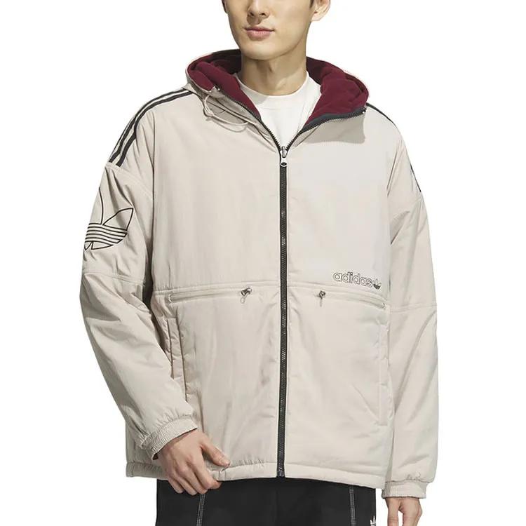 Adidas Originals Trefoil Puffer Jacket Men's Beige (Unisex) Puffer Jackets IU4786