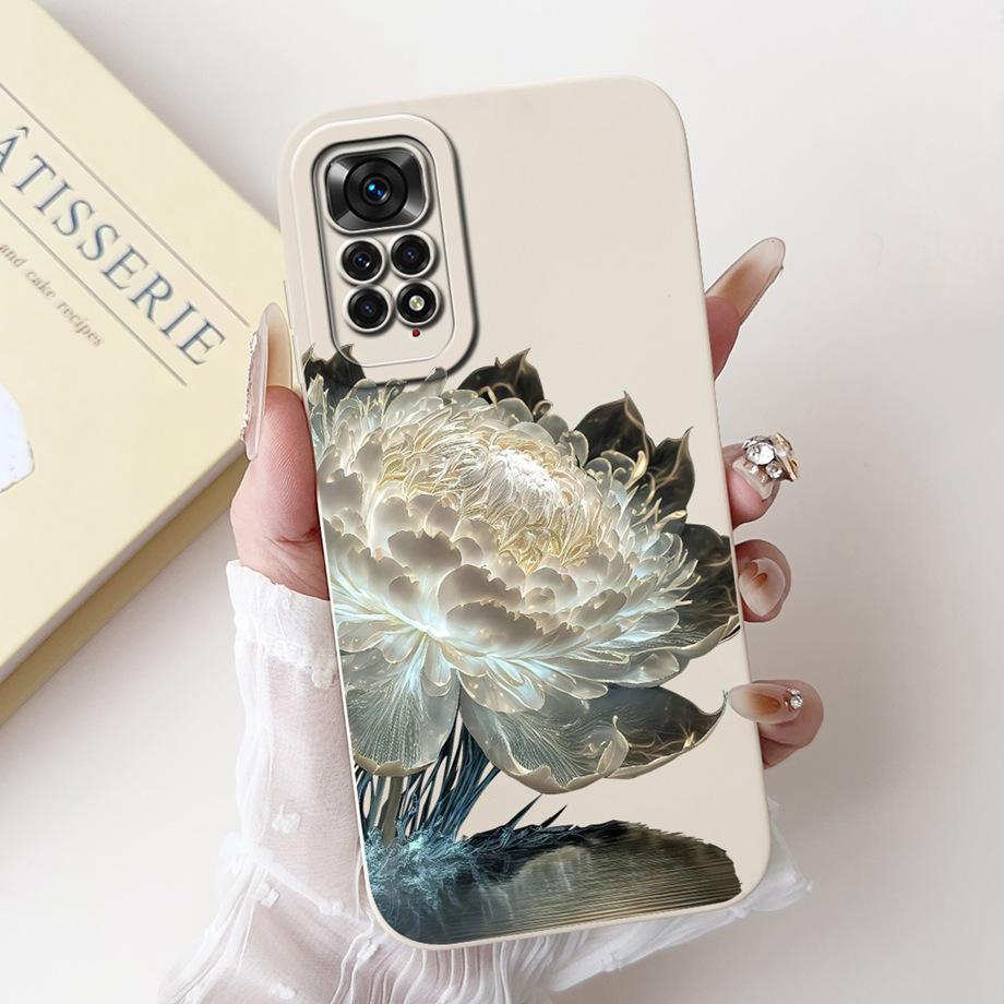 Case For Xiaomi Redmi Note 11 11s 11 Pro Pro+ 4G 5G Phone Case Note 11T Soft Silicone Funda Women Fashion Flower Printed Cover
