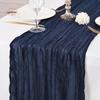 Table Covering Elegant Crepe Table Runners Washable Soft Table Cover Polyester 180/300/400CM Table Flag Table Settings