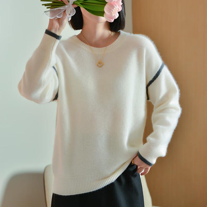 Fanzhen Women's 100% Wool 2024 A/W Loose Sweater