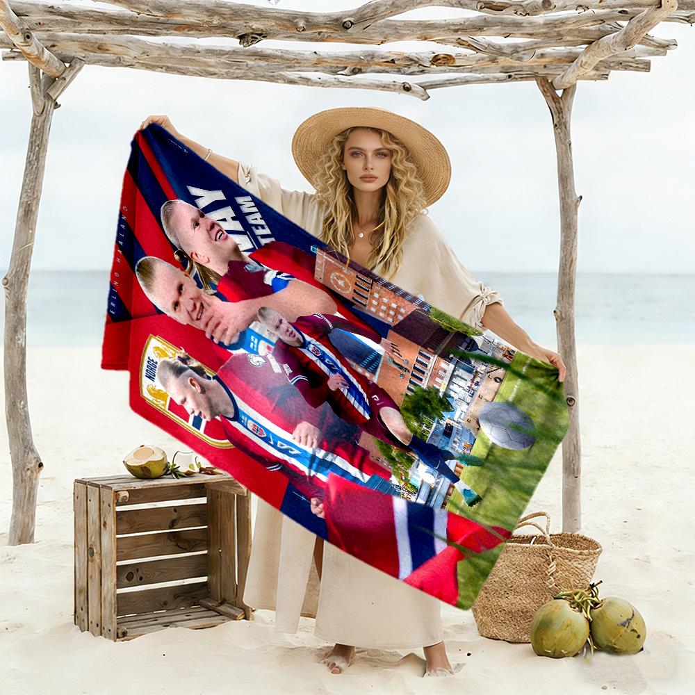 Football Players Celebration Beach Towel Soft Durable Quick-Dry Comfortable Lightweight