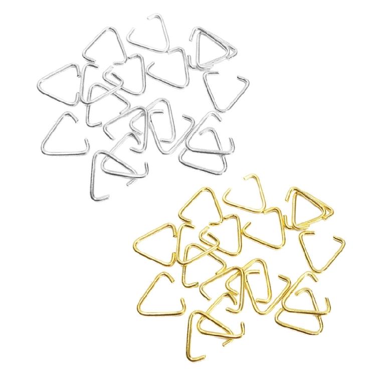 100 Pieces Alloy for Triangle Open Jump Ring Split Ring For Jewelry Making Acces
