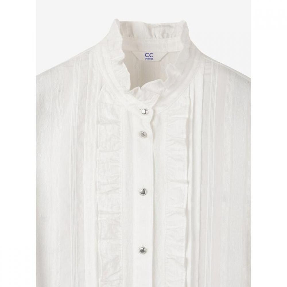 Cc Collect Frill Jacquard Blouse C261msc004c