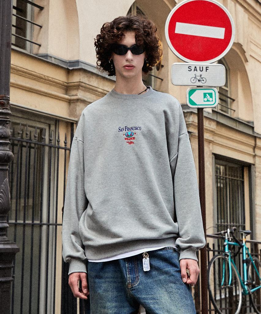 Peullukeu San Francisco Sweatshirt Gray Fmt3074