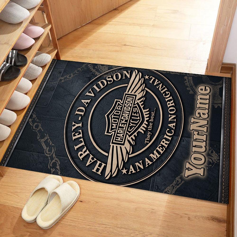 Harley-davidson Motorcycles Customize Text Carpet Design for Bedrooms Dormitory Game Room Decorate Room Antislip Carpet Office Home Decor