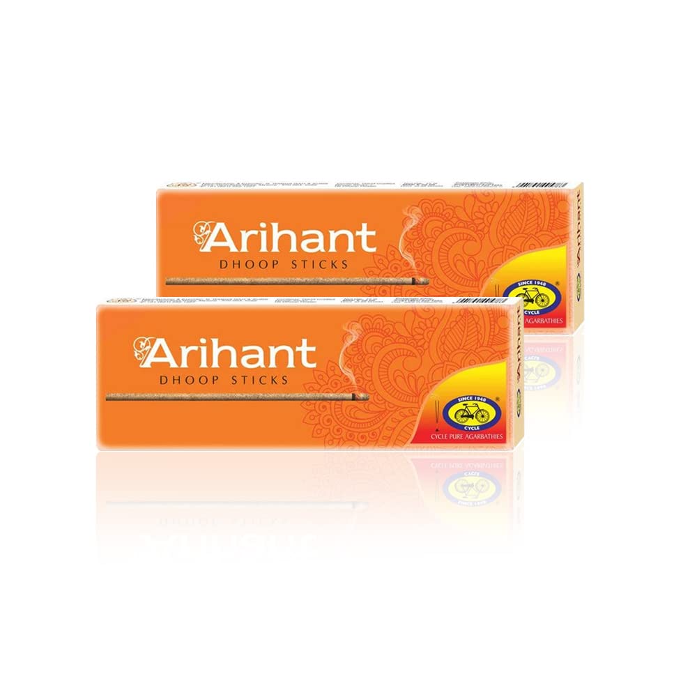 Cycle Pure Arihant Bambooless Dhoop Sticks 4 Inch 100 Dhoop Sticks In Each with Holder for Meditation  Pack of 2