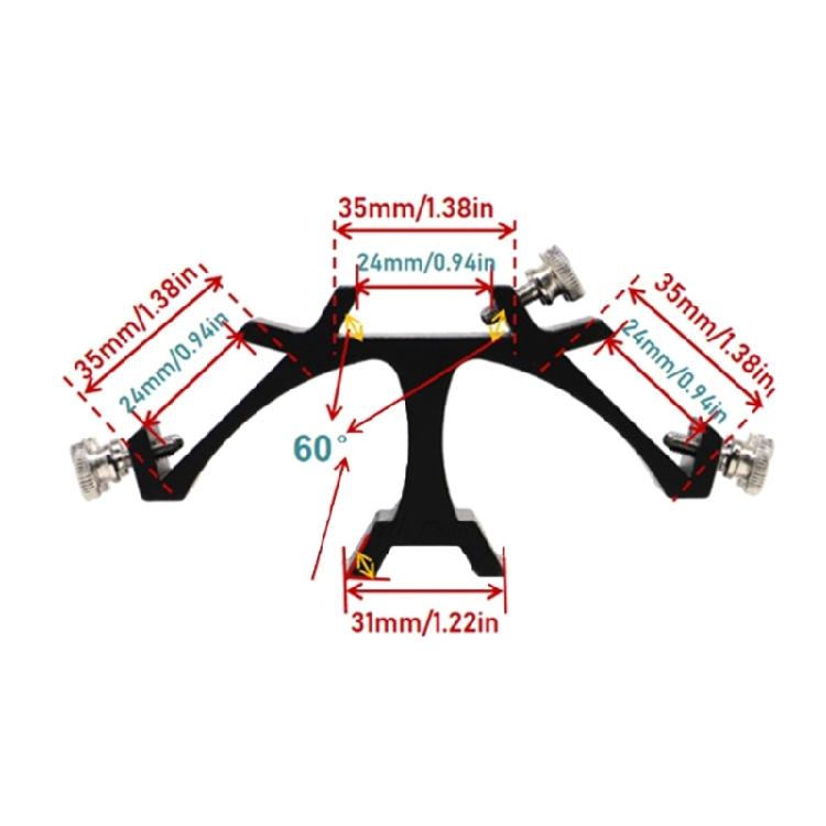 Folding Telescope Finders Mounting Brackets Metal Texture for Easy Transport and Flexible Positioning During Observations