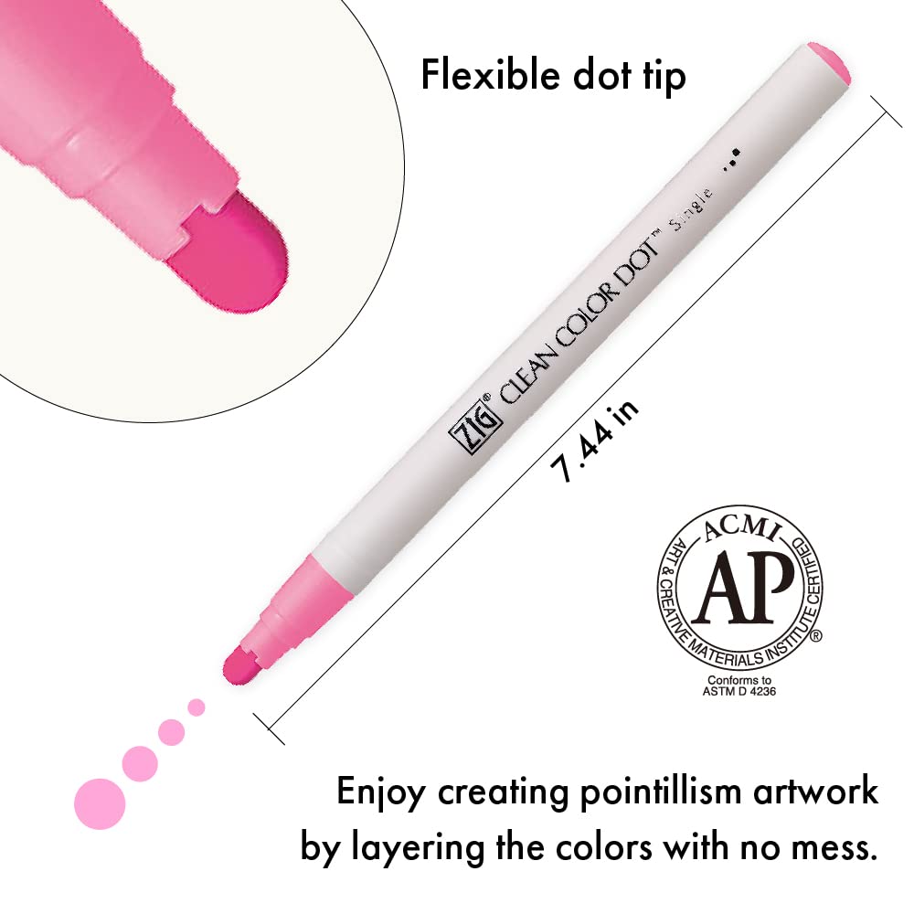 Kuretake Water-based Pen ZIG Clean Color Dot Single Highlight Color Set TCSD-6100/6VC