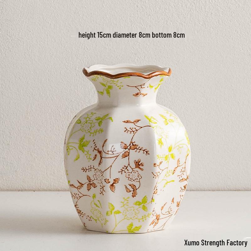 Винтажная сине-белая фарфоровая керамическая ваза для домашнего цветочного оформления