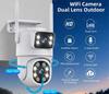 Tuya Smart Waterproof Dual-Lens Camera with Night Vision & Bluetooth Pairing.