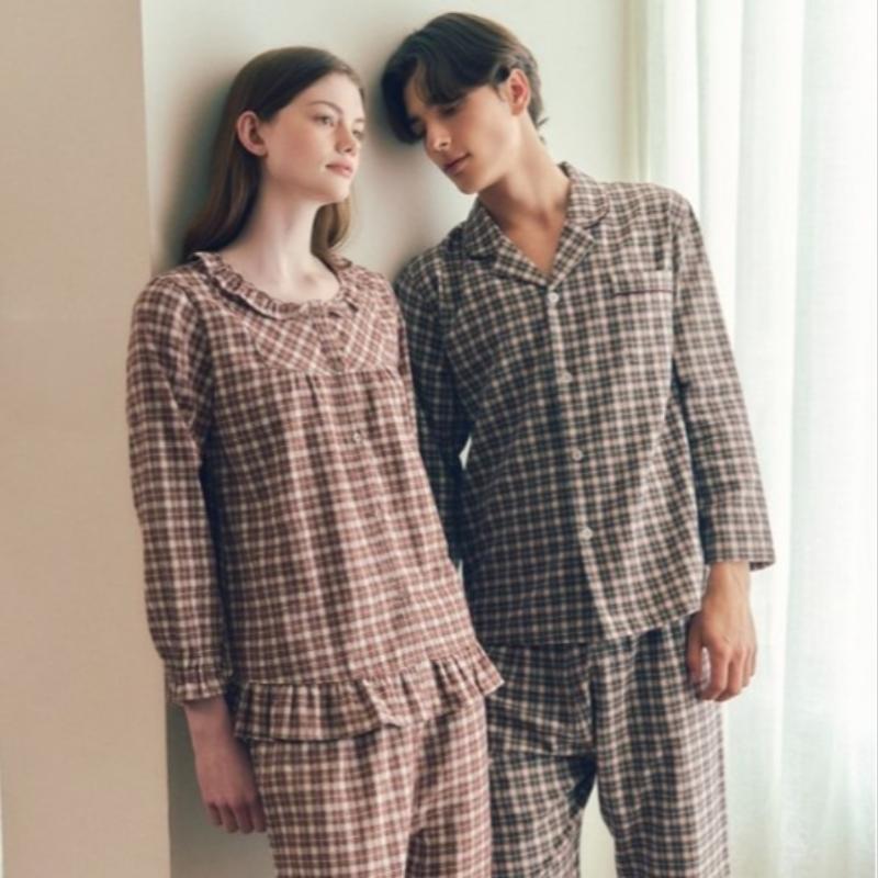 Venus Warm Fresh Check Couple Pajama Vpa4580