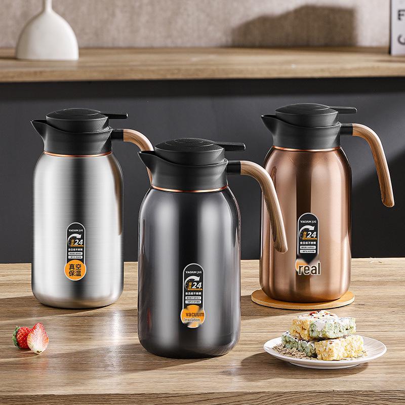 Stainless Steel Double-Layer Vacuum Insulated Flask - 304 Thermos for Tea House & Restaurant, Large Capacity Warm Water Bottle