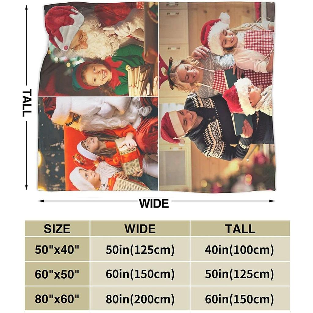 Blanket With Po Text Blanket Adult Children'S Birthday Christmas Halloween Flannel Blanket