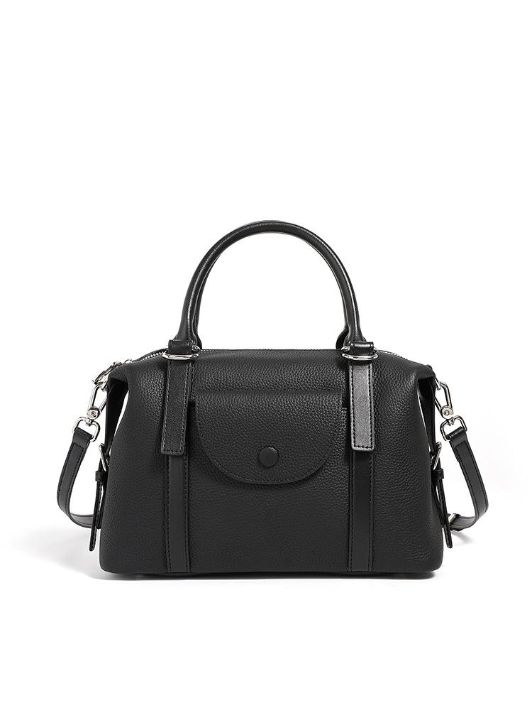 Genuine Leather Versatile Handbag For Women Luxury Design Commuter Shoulder Bag 2026 New model High Quality Commuting Bag чёрный