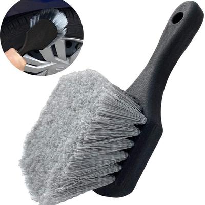 Cepillo de limpieza de llantas de coche, cepillos de limpieza de detalles, kit de toallas de lavado, accesorios universales para limpieza de llantas y ruedas