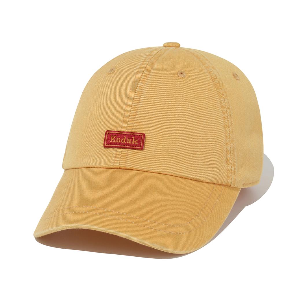KODAK Small Wappen Washed Relaxed Fit Ball Cap Yellow