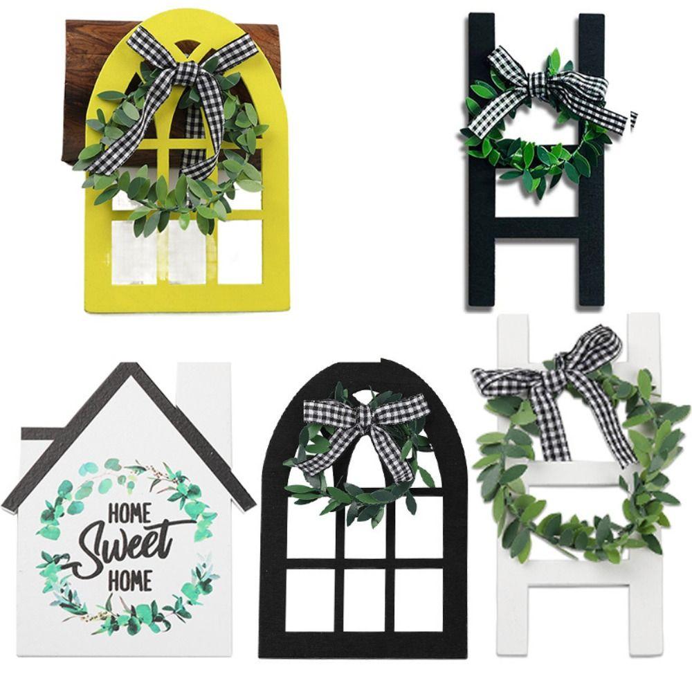 Wooden Layered Tray DIY Board Accessories Creative Hanging Sign Holiday