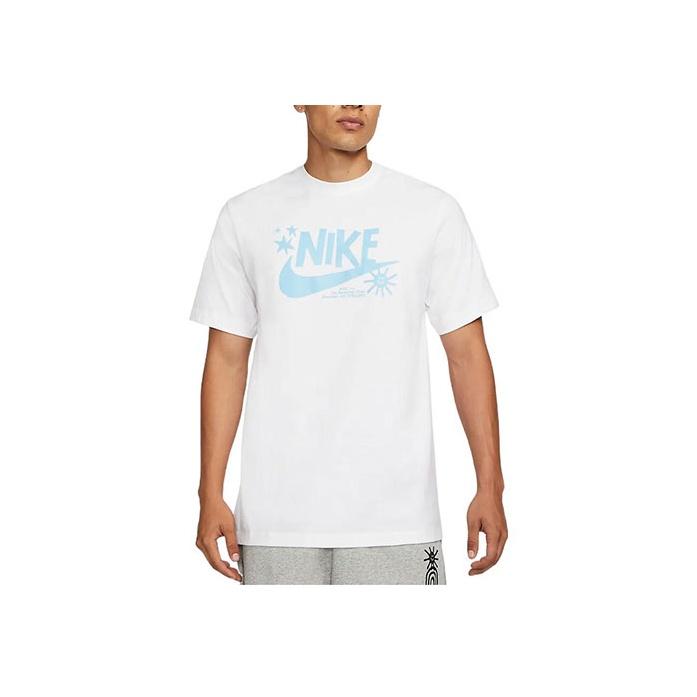 Nike Simplified Letter Logo Print Round Neck Sport Short Sleeve T-Shirt Men Tops White DR7808-100