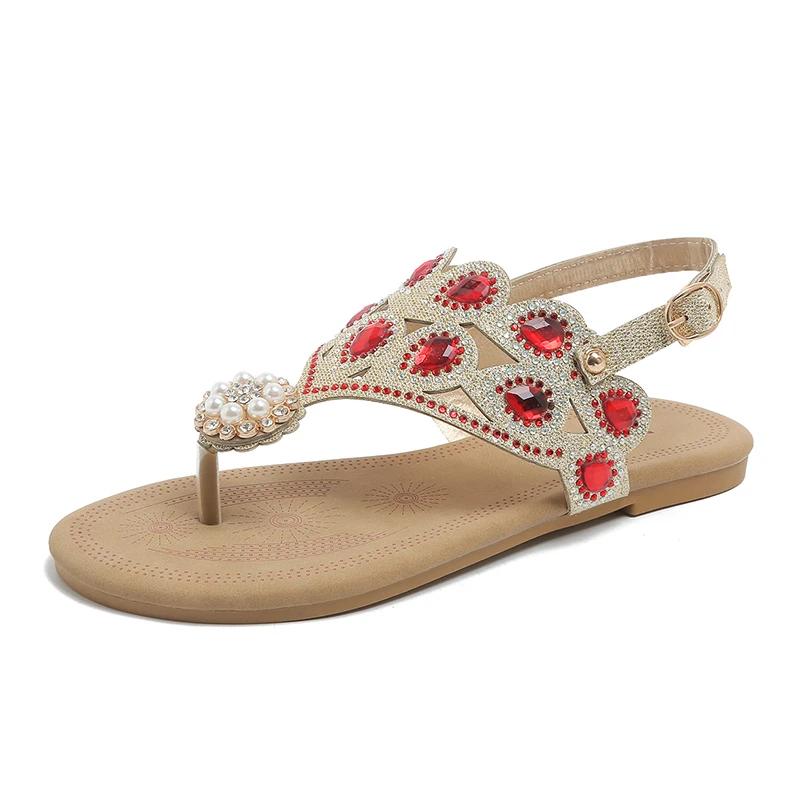 Fashion Casual Flat with Flip Flops Woman Shoes 2025 Summer Women Slippers Design Open-toe Flat Women's Beach Sandals/Slippers Outdoor