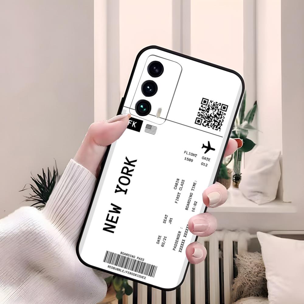 Plane Fight Ticket Phone Case For Samsung S26 S25 Edge S24 S23 S22 S21 Ultra Plus Fe A55 56 15 4G 5G Galaxy Silicon Cover