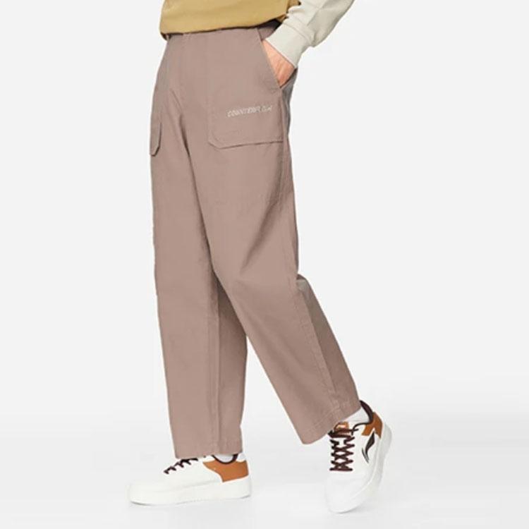 Li-Ning CF Sports Life Series Solid Color Straight Breathable Casual Pants Unisex Bottoms Gingerbread-Brown AKXS843-2