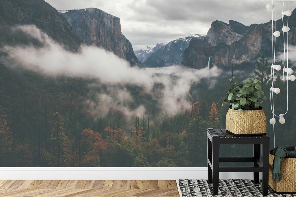 Photomural Picture Landing Stage Black - White Self-Adhesive Mural 180x120