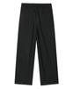 PRAIRIE Double-Pleat Pin Stripe Wide Slacks (Black)