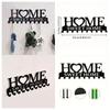 Metal Letter Key Storage Hook Rack - Decorative Wall-Mounted Silhouette for Bedroom