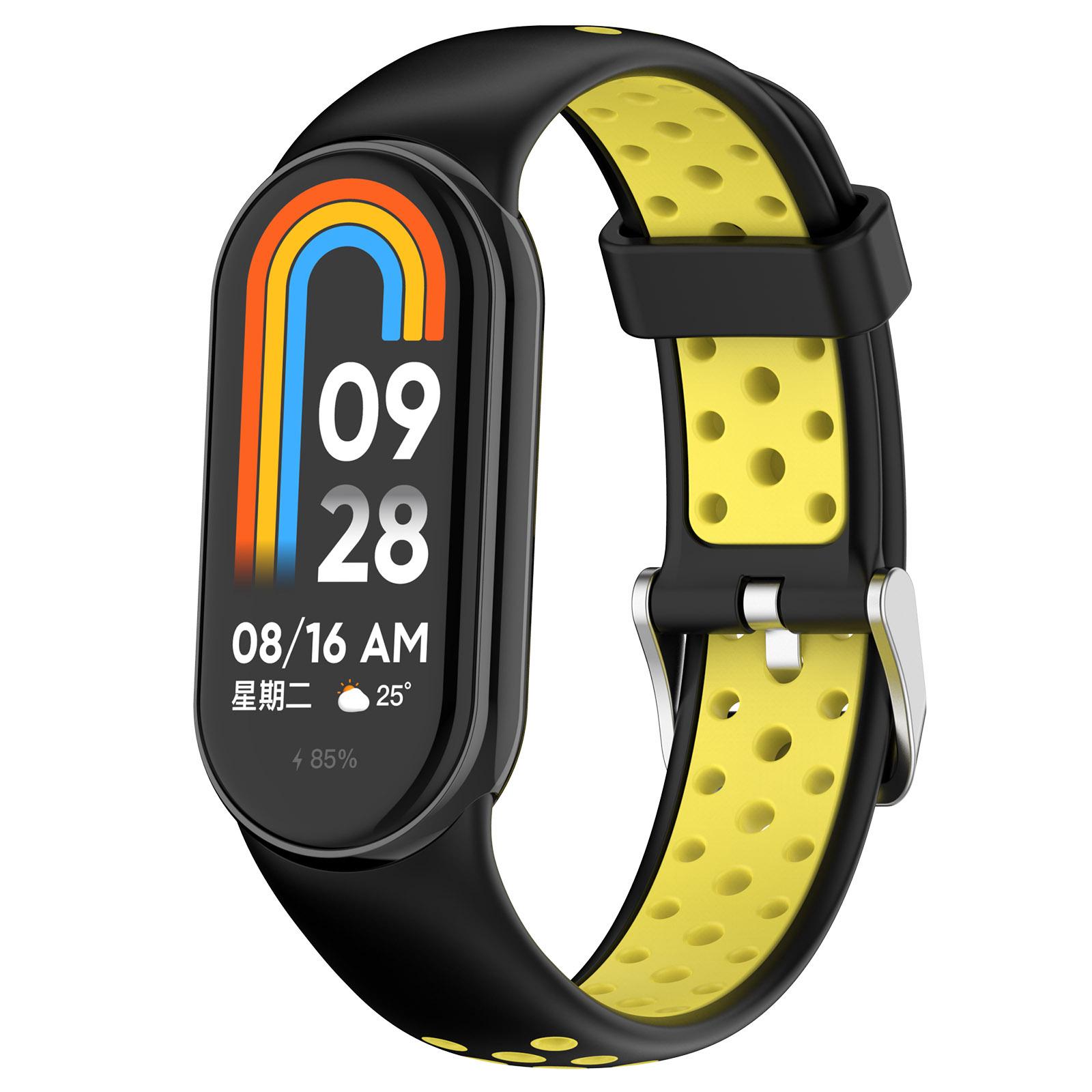

Новый силиконовый ремешок для Xiaomi Band 9/8, двухцветный, дышащий, сменный браслет для Xiaomi Mi Band 10. For Xiaomi Band 10