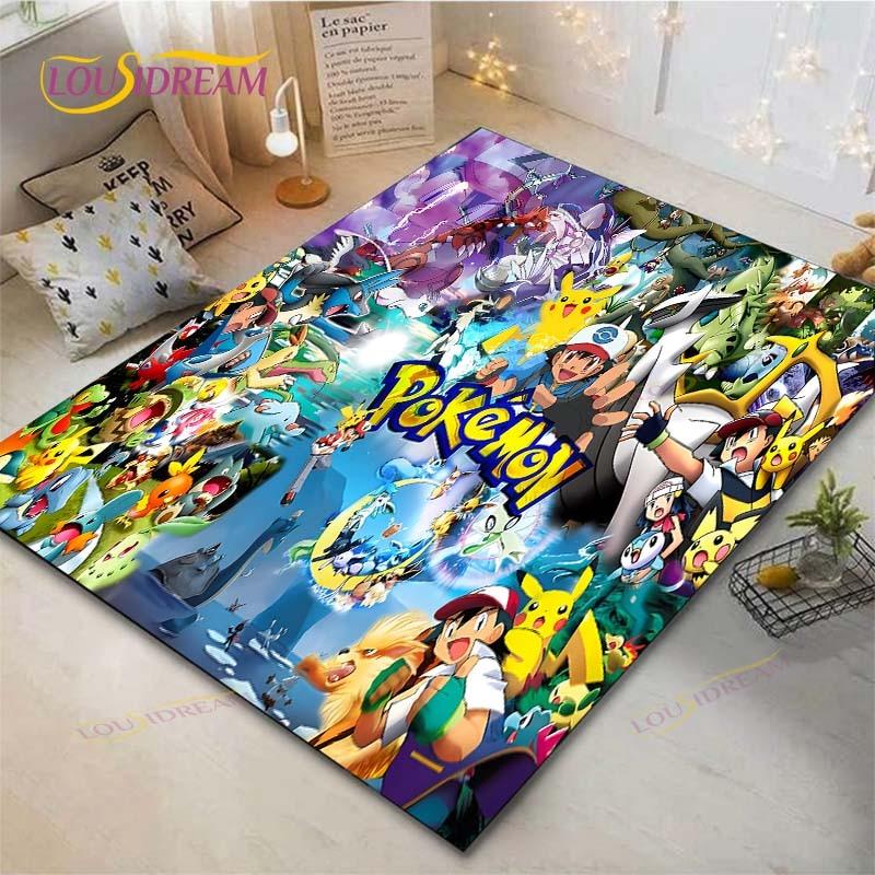 Pokémon Pikachu Teppich Wohnzimmer Schlafzimmer Bettvorleger Arbeitszimmer Computerstuhl Heimtextilien Fußmatte Teppich