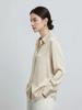 Women's Mulberry Silk White Satin Shirt - Long-Sleeved, Loose Fit, Elegant Commute Top