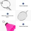 6-Piece Set Badminton Charms Keychains Colorful Sports Accessories Gift