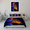 Ship Canvas Artwork Set Soft Comfortable Duvet Cover Bedding Set Included 1*Duvet Cover & 2*Pillowcases, Gift