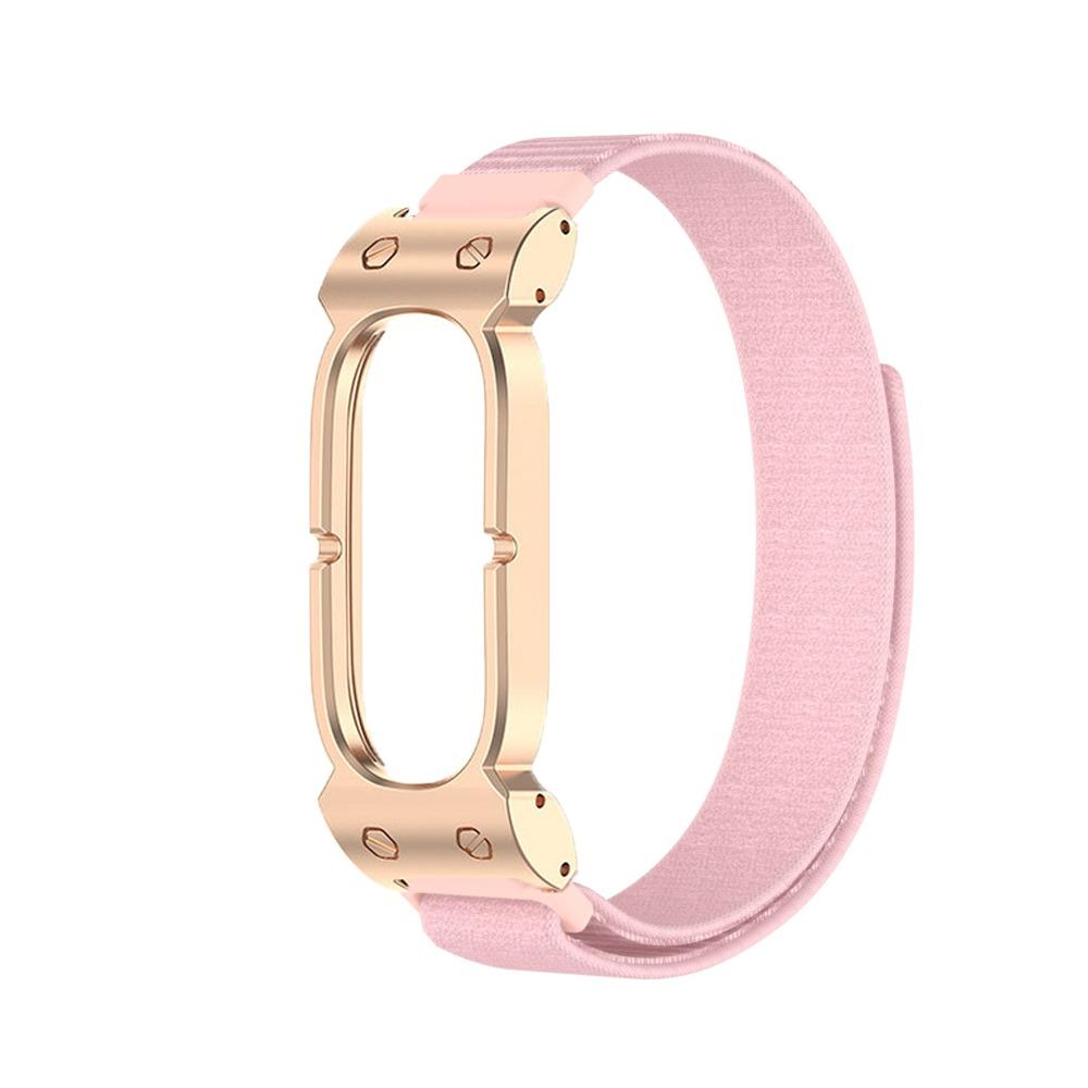 2 IN 1 Metal Protective Frame Case + Nylon Woven Watch Strap Adjustable Sport Replacement Wrist Bracelet Accessories For Google Fitbit Air