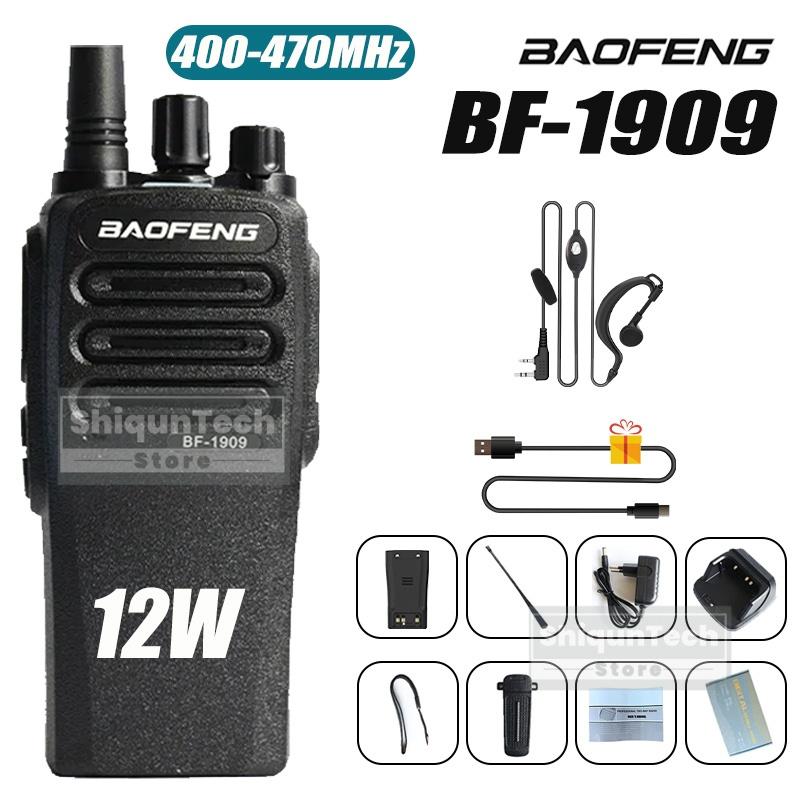 BaoFeng BF-1909 Walkie Talkie 12W BF 1909 Tweeweg Radio Draagbaar Hoge Vermogen Lange Afstand UHF Type-C Opladen Zender Voor Jagen Australia Standard