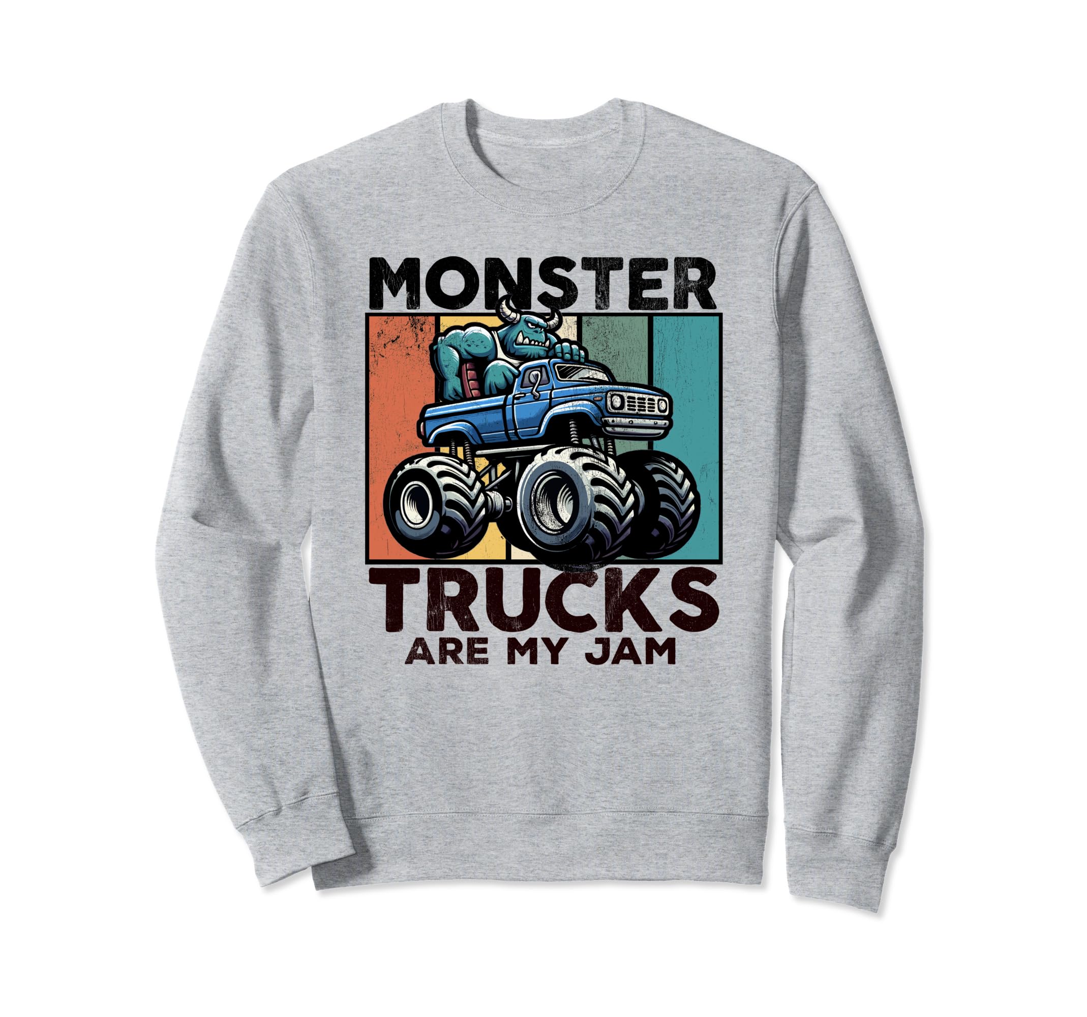 

Монстр-траки - это моя тема Винтажный свитшот 70-х с грузовиком-монстром для вождения