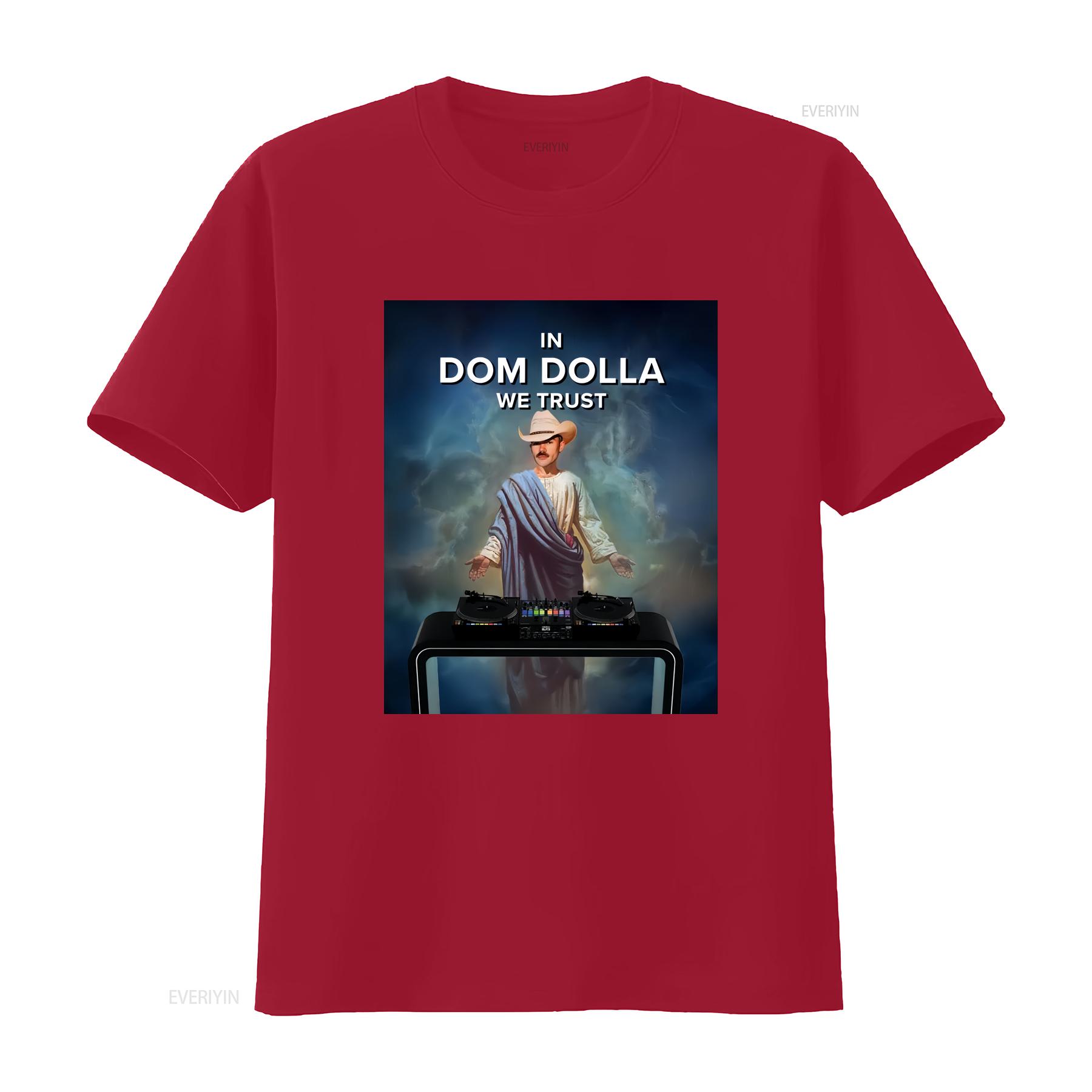 In Dom Dolla We Trust x Funny Meme House T Shirt Music Rave Dubstep Techno Top Festival Merch Electronic Dance EDM Club Casual S