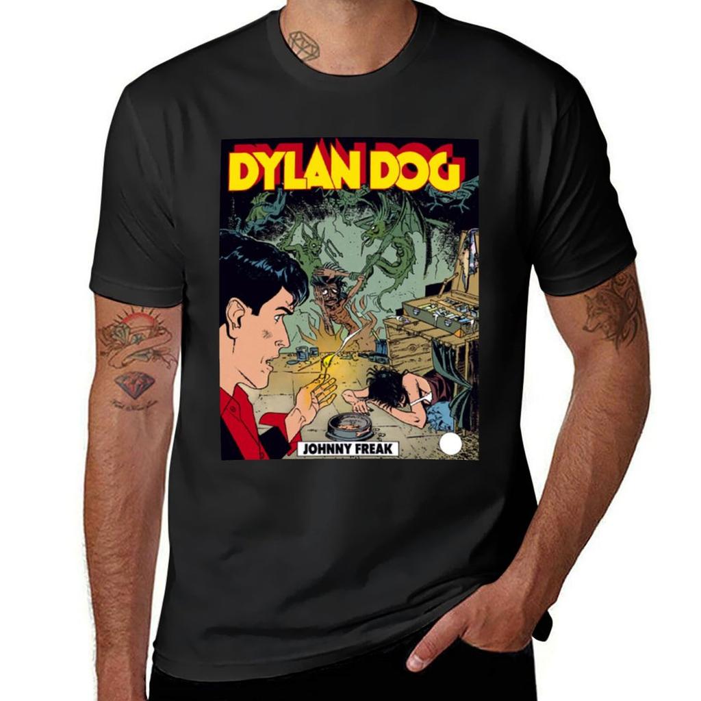 T-shirt DYLAN DOG abbigliamento estivo neri sublimi pesanti abbigliamento uomo