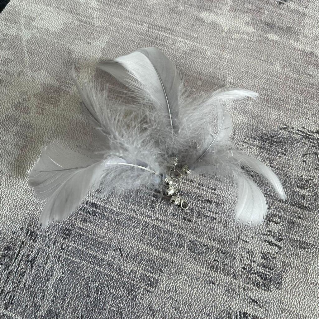 Cat Teaser Stick with Bells & Feather Replacement Heads