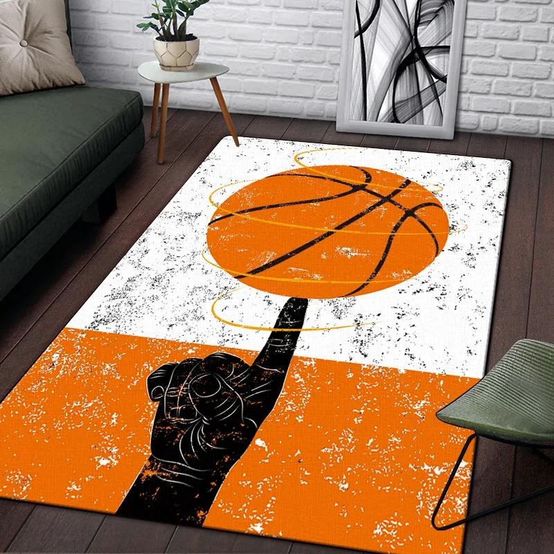 Basketball Printed Carpet Living Room Decor Sofa Table Rug Lounge Mat Kitchen Mats for Floor Anti Slip Chair Cushion Large Rug