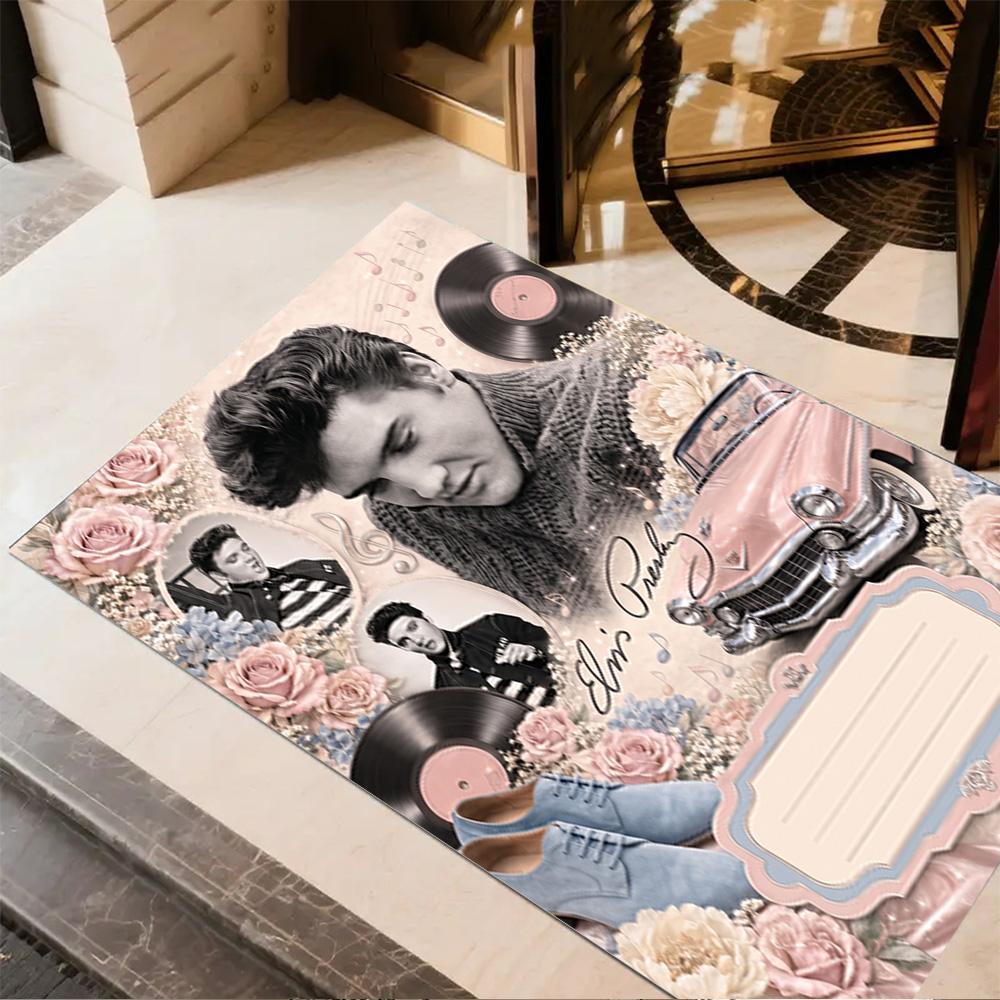 Elvis Presley Artwork Carpet Perfect for Living Rooms Decorate Room Balcony Dormitory Antislip Carpet Anime Office Decor