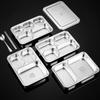 HUIHUADU 201 Stainless Steel 5-Compartment Lunch Tray