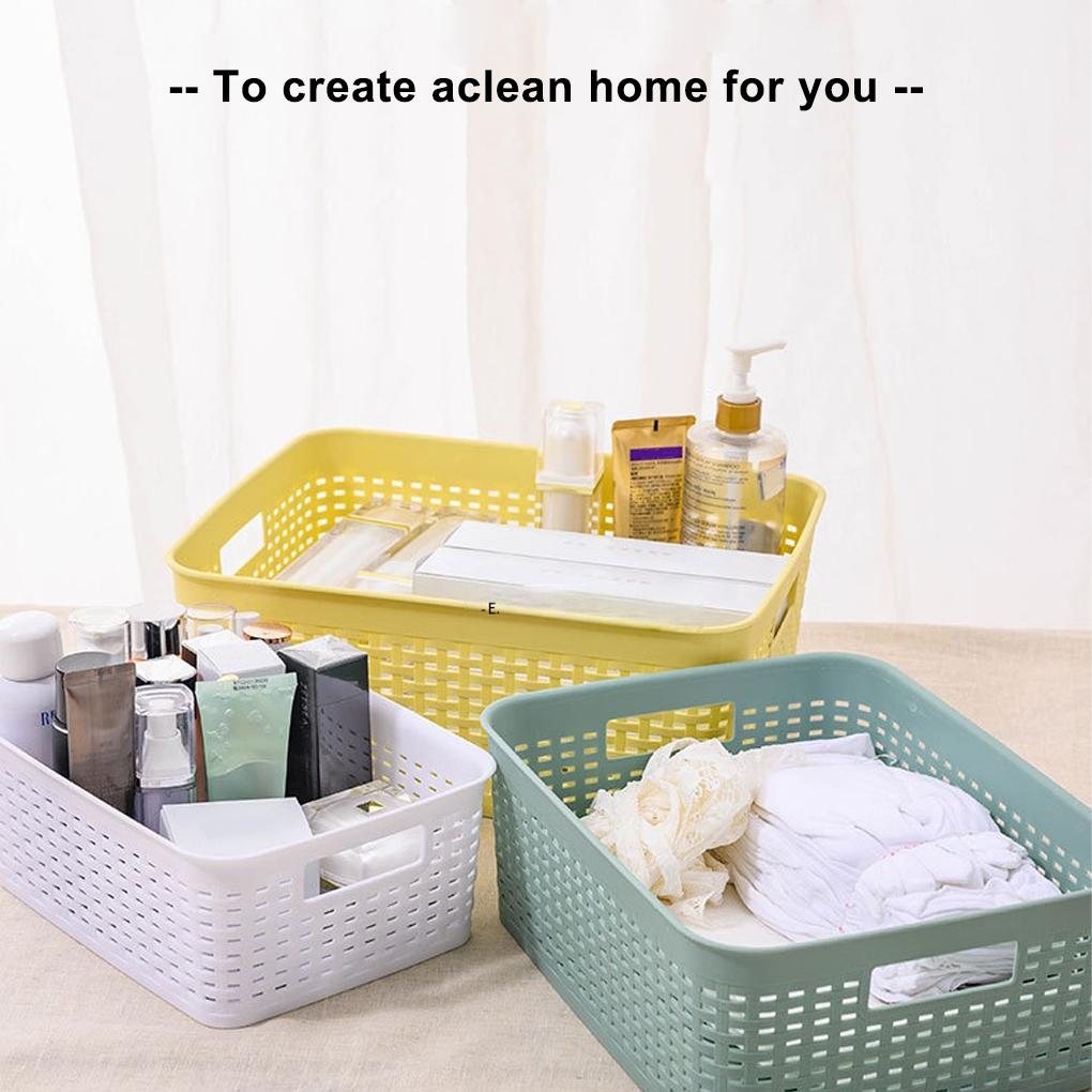 Household Storage Basket - Versatile And Practical For Office Kitchen Bathroom Plasticforte Laundry Basket Woven
