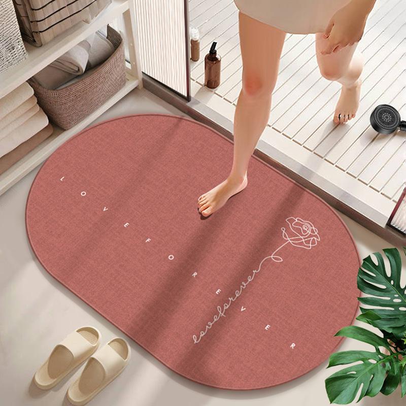 Water-absorbing and Non-slip Bathroom Floor Mat, Diatom Mud Floor Mat At the Door of the Bathroom, Kitchen Entry