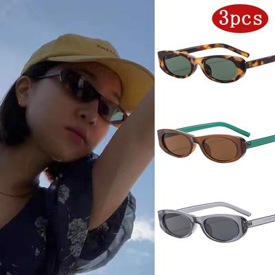 1/3pcs Female Luxury Narrow Frame Sunglasses Trendy Brand Cat Eye Design Sunglasses Outdoor Colorful Shades Glasses UV400