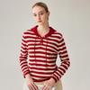 Zhaojun Women's Red Stripe Hooded Cashmere Sweater