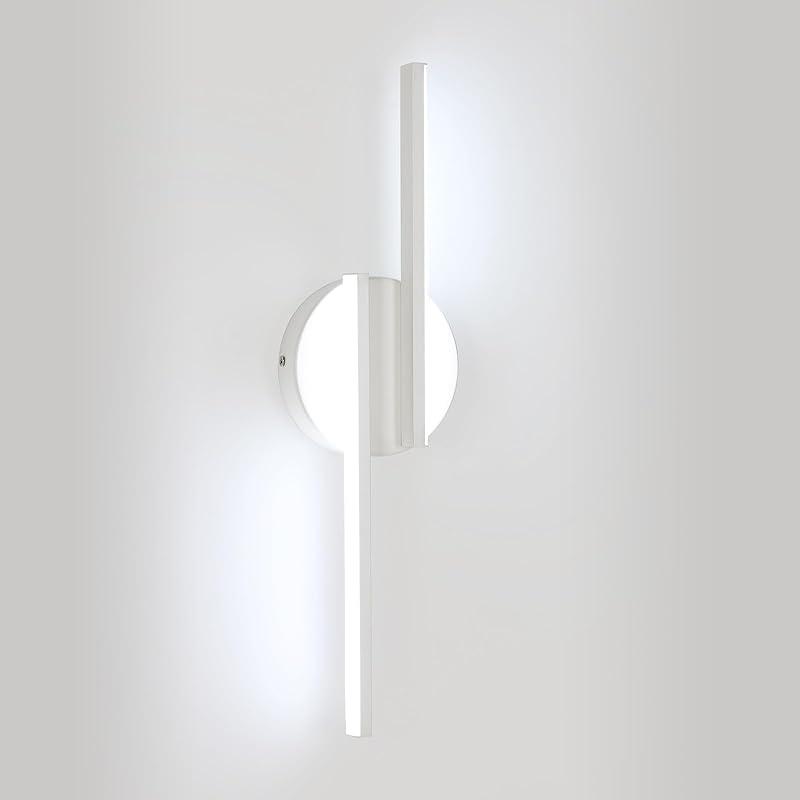 

DELIPOP Современный светодиодный настенный светильник, 6500K холодный белый внутренний светодиодный настенный светильник, 12 Вт ванная комната туалетный столик лампа над зеркалом для гостиной прихожей спальни White-6500K белый