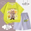 Children's LBB Fashion Casual Short-sleeved Shirt and Shorts Two-piece Set, Summer Loose Sportswear for Boys and Girls